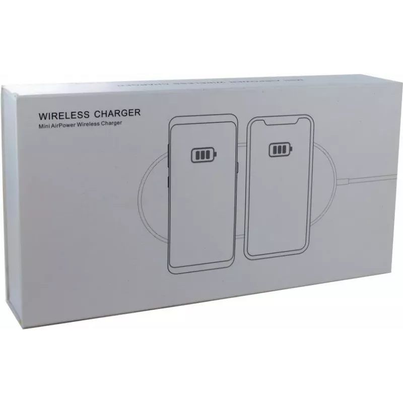 CYOO CY120899 mini base di ricarica a induzione dual per cellulare - bianco - standard Qi