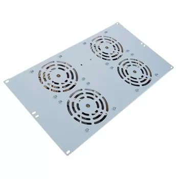 IT-BUDGET unità ventole 19 pollici silenziosa 6U, 4 ventole, 430 m³/h, grigio chiaro (99ITB19SLUG)
