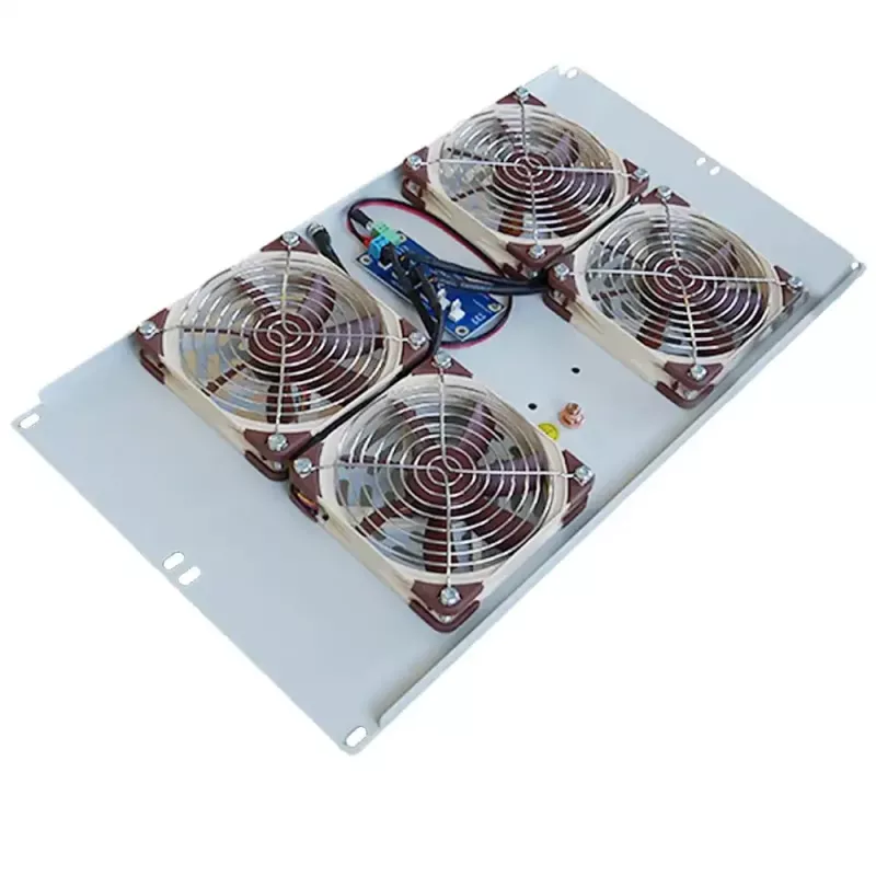 IT-BUDGET unità ventole 19 pollici silenziosa 6U, 4 ventole, 430 m³/h, grigio chiaro (99ITB19SLUG)