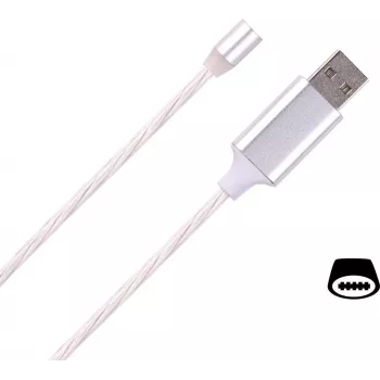 Cavo CYOO Flow Light Magnet USB Type-C 1m bianco cavo di ricarica e sincronizzazione dati CY121476