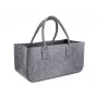 Cesta portaceppi in feltro grigio scuro e cesta contenitore Schramm NEW-4543 50x25x25 cm