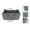 Cesta portaceppi in feltro grigio scuro e cesta contenitore Schramm NEW-4543 50x25x25 cm