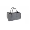 Cesta portaceppi in feltro grigio scuro e cesta contenitore Schramm NEW-4543 50x25x25 cm