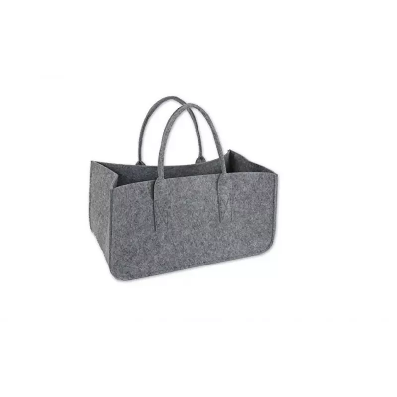 Cesta portaceppi in feltro grigio scuro e cesta contenitore Schramm NEW-4543 50x25x25 cm