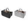 Cesta portaceppi in feltro grigio scuro e cesta contenitore Schramm NEW-4543 50x25x25 cm