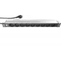 Ciabatta rack 19 pollici 9 prese LIEBERNETZ Silence, cavo 2m, nero/argento 90LNSDL199S