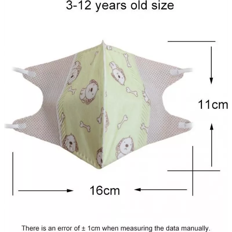 CYOO Mascherina facciale monouso per bambini 3-12 anni CY121625