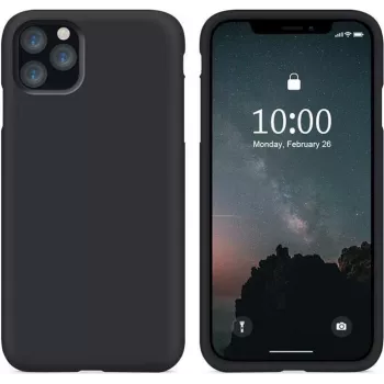 Custodia premium in silicone liquido CYOO per Apple iPhone 12 Pro Max 6,7 pollici – nera – rigida (CY121878)
