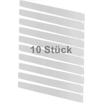 Confezione risparmio IT-BUDGET 10x pannelli ciechi rack 19 pollici 1U grigio chiaro metallo ZAA90ITBBP1HEG