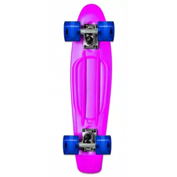 NORULES No Rules AU 349 mini cruiser skateboard con ruote luminose, rosa