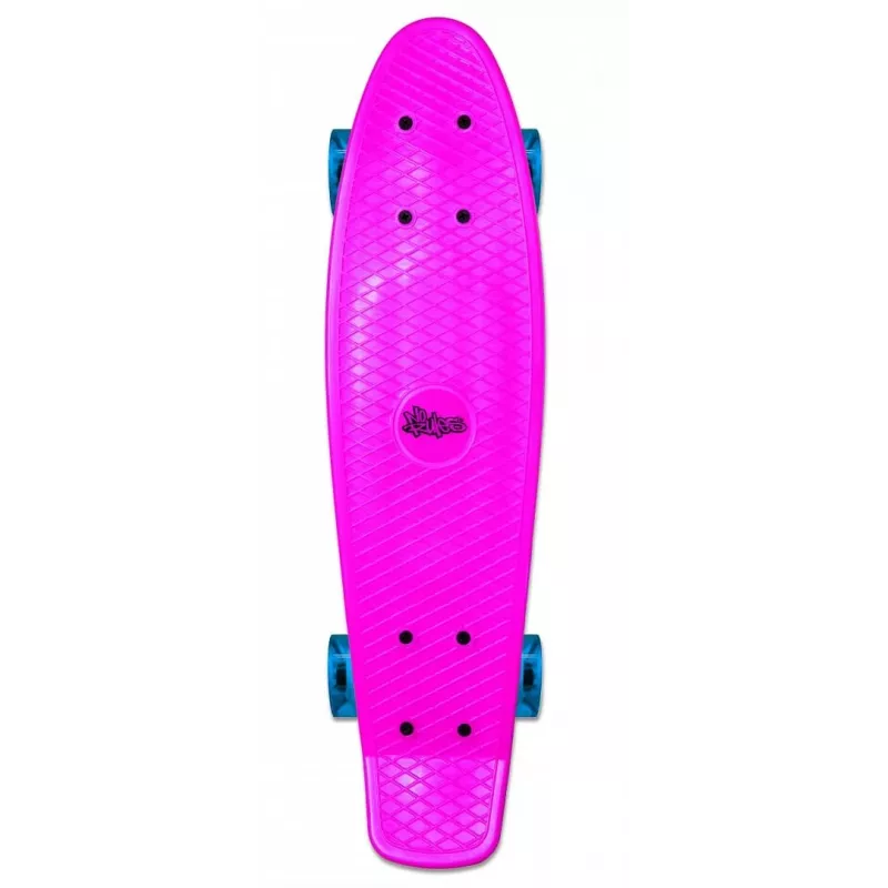 NORULES No Rules AU 349 mini cruiser skateboard con ruote luminose, rosa