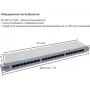 IT-BUDGET patch panel 19 inch Profi S - profondità di installazione ridotta - schermato - Cat.6A - 24 porte - compatibile PoE+ - 1U - grigio chiaro (90ITBPP6A1G)