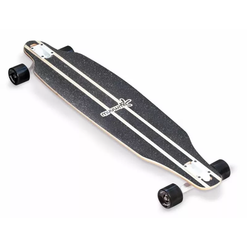 MUUWMI AU 559 longboard skateboard, deck in acero 8 strati, cuscinetti ABEC 7, ruote 70mm, legno