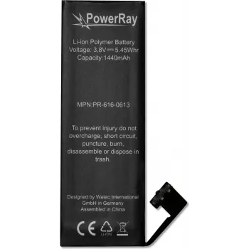 PowerRay batteria ricaricabile PR-616-0613 per iPhone 5, 1440 mAh, bulk