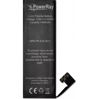 PowerRay batteria ricaricabile PR-616-0611 per iPhone 5, 1440 mAh, bulk