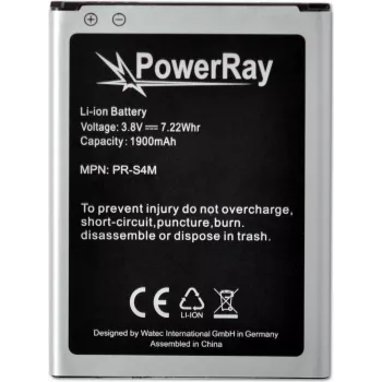 PowerRay batteria ricaricabile PR-S4M per Samsung Galaxy S4 Mini, 1900 mAh, bulk (PR-S4M)