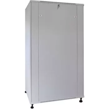 IT-BUDGET armadio rack 19 pollici SRK - 22U - 600x600 mm - porta in vetro/acciaio - flatpack - grigio chiaro 90ITB19SRK2266GGN