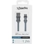 PowerRay cavo USB a Lightning MFi in tessuto 1,2 m grigio tessuto PR-DCUL120TGY