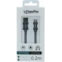 PowerRay cavo dati USB a Lightning 0,2 m tessuto grigio PR-DCUL020TGY