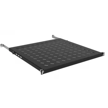 IT-BUDGET ripiano per apparecchiature 19 pollici altezza 0,5U profondità 550 mm portata 80 kg nero 12WZ82648004550161