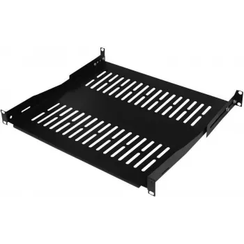 IT-BUDGET ripiano interno per rack 19 pollici / piano di appoggio, portata 80 kg, profondità 350 mm, montaggio a profondità variabile, nero (90ITB19FBX350S)