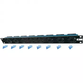 Liebernetz unità ventole rack 19 pollici 1U - scarico orizzontale, 95 m³/h, 12V DC, 34 dB, nero (90LN19LUE1HE8BR)