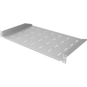 IT-BUDGET mensola rack fissa 19 pollici, 1U, profondità 300 mm, portata 15 kg, grigio chiaro 90ITB19FB300G