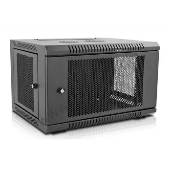 IT-BUDGET armadio di rete 19 pollici SWA - 6U - 570x600 mm - frontale e laterali perforati - pannelli laterali rimovibili - montaggio a parete e a pavimento - set accessori - nero (90ITB19MSR666TS)