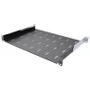 IT-BUDGET mensola rack 19 pollici / ripiano per apparecchiature - portata 40 kg - profondità 350 mm - montaggio a profondità variabile - nero (90ITB19FB350S)