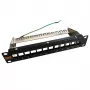 IT-BUDGET patch panel vuoto 10 pollici per moduli keystone - 12 porte - schermato - 1U - non popolato - nero (90ITB10MT12PS)