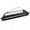 IT-BUDGET patch panel vuoto 10 pollici per moduli keystone - 12 porte - schermato - 1U - non popolato - nero (90ITB10MT12PS)