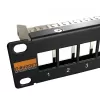 IT-BUDGET patch panel vuoto 10 pollici per moduli keystone - 12 porte - schermato - 1U - non popolato - nero (90ITB10MT12PS)