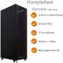 IT-BUDGET rack server 19 pollici SRK set completo - 42U - 600x1000 mm - doppie porte perforate anteriori e posteriori - 4 ventole attive - PDU - mensole - flatpack - nero (90ITB19SRK42610DTS)