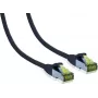 IT-BUDGET cavo patch premium rame pieno Cat.6A con cavo grezzo Cat.7, S/FTP, 600 MHz, 10G, PoE+, LSZH, nero, 10 m 90ITB6A7PK10S