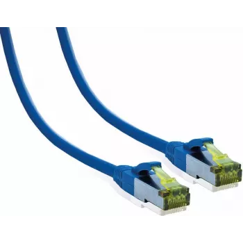 IT-BUDGET cavo patch Premium Cat.6A con cavo grezzo Cat.7, 600 MHz, senza alogeni, PoE+, 10Gbit, blu, 2 m (90ITB6A7PK2B)
