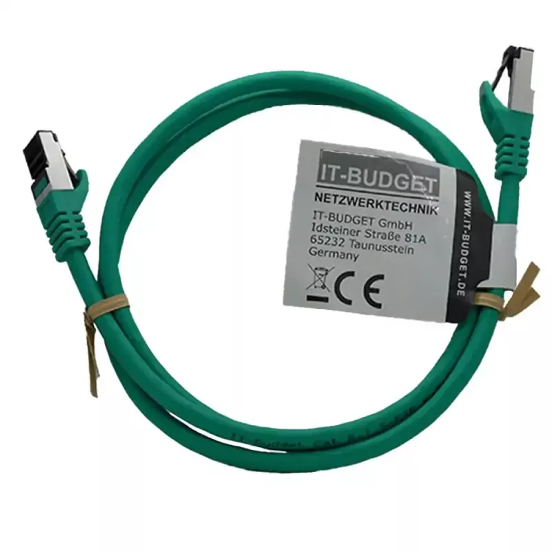 IT-BUDGET cavo patch Cat.8.1 S/FTP in rame pieno, 1 m, verde, 40Gbps, LSZH, PoE+ 90ITBFLEX81PK1GR