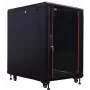 IT-BUDGET Armadio rack 19 inch SRK - 18U - 600x1000 mm - Porta in vetro/acciaio - Flatpack - nero 90ITB19SRK18610GSN
