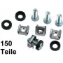 IT-BUDGET kit di montaggio a rack con gabbie per guide perforate - M6 - 50 set completi - 150 pezzi 90ITB50BSM6