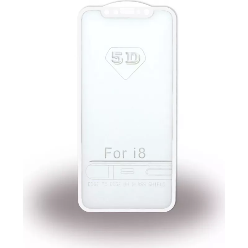 CYOO Premium pellicola protettiva 5D in vetro temperato per Apple iPhone X - bianco