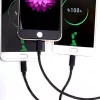 CYOO cavo USB 3-in-1 per ricarica e dati – Micro USB, USB-C, Lightning – nero