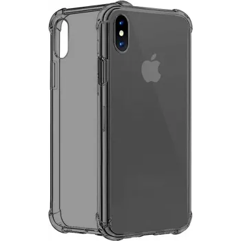 CYOO custodia in silicone Four Corners per Apple iPhone XS Max - trasparente/nero