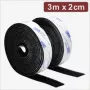 Quadrios 24CA320 Fascia a velcro adesiva, 3 m x 2 cm, nero