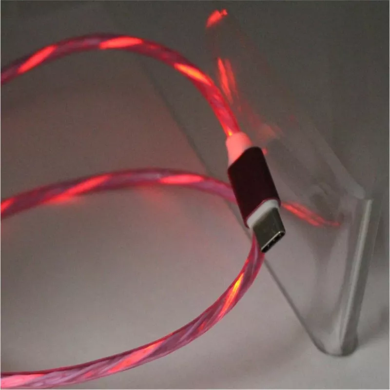 CYOO Cavo USB-C Flow Light 1m rosa con effetto LED flow luminoso CY120984