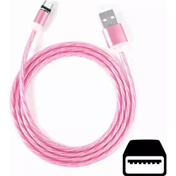 CYOO Cavo di ricarica Micro-USB Flow Light 1m rosa con effetto luce scorrevole CY121350