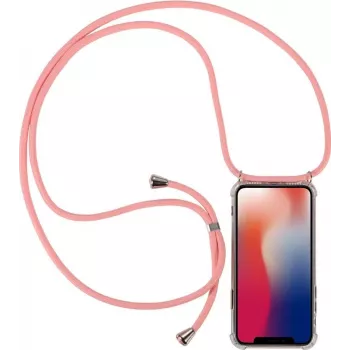CYOO Custodia con catenella e cinturino per Huawei P30 – Silicone rosa CY121035