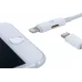 CYOO Cavo adattatore 2-in-1 Lightning per ricarica e audio - Bianco