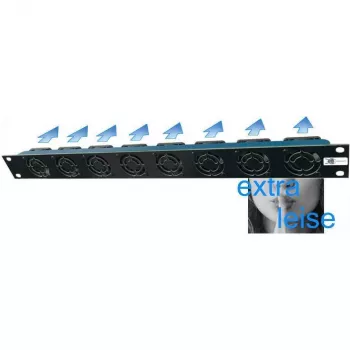 Liebernetz 19-SILENT Unità ventola - Flusso d'aria orizzontale in ingresso - 50 m³/h - 1U - 12V DC - Super silenziosa 15 dB - Nero (90LN19LUE1HE8BS)