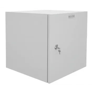 IT-BUDGET Armadio rack a parete 19 pollici Easy, porta in acciaio, 15U, 600x600 mm, grigio chiaro 90RR19CWV1566MG