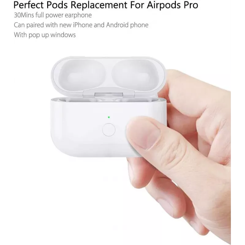 CYOO Custodia di ricarica per Apple AirPods Pro (1ª e 2ª gen.), bianco, ricarica con filo e wireless CY121780