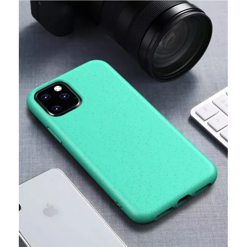 CYOO BioCase per iPhone 12 / 12 Pro 6,1 pollici – Custodia rigida verde (biodegradabile) CY121896